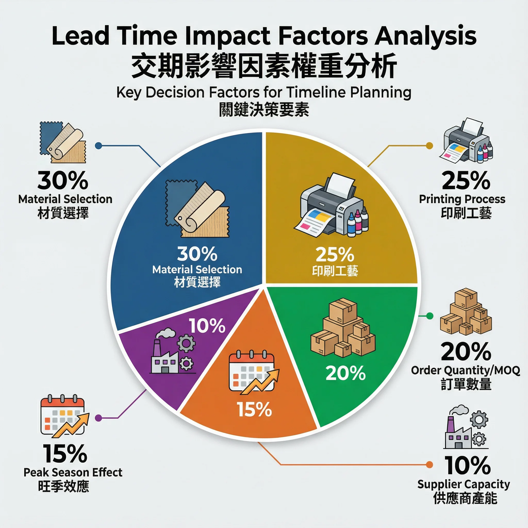 交期影響因素權重分析