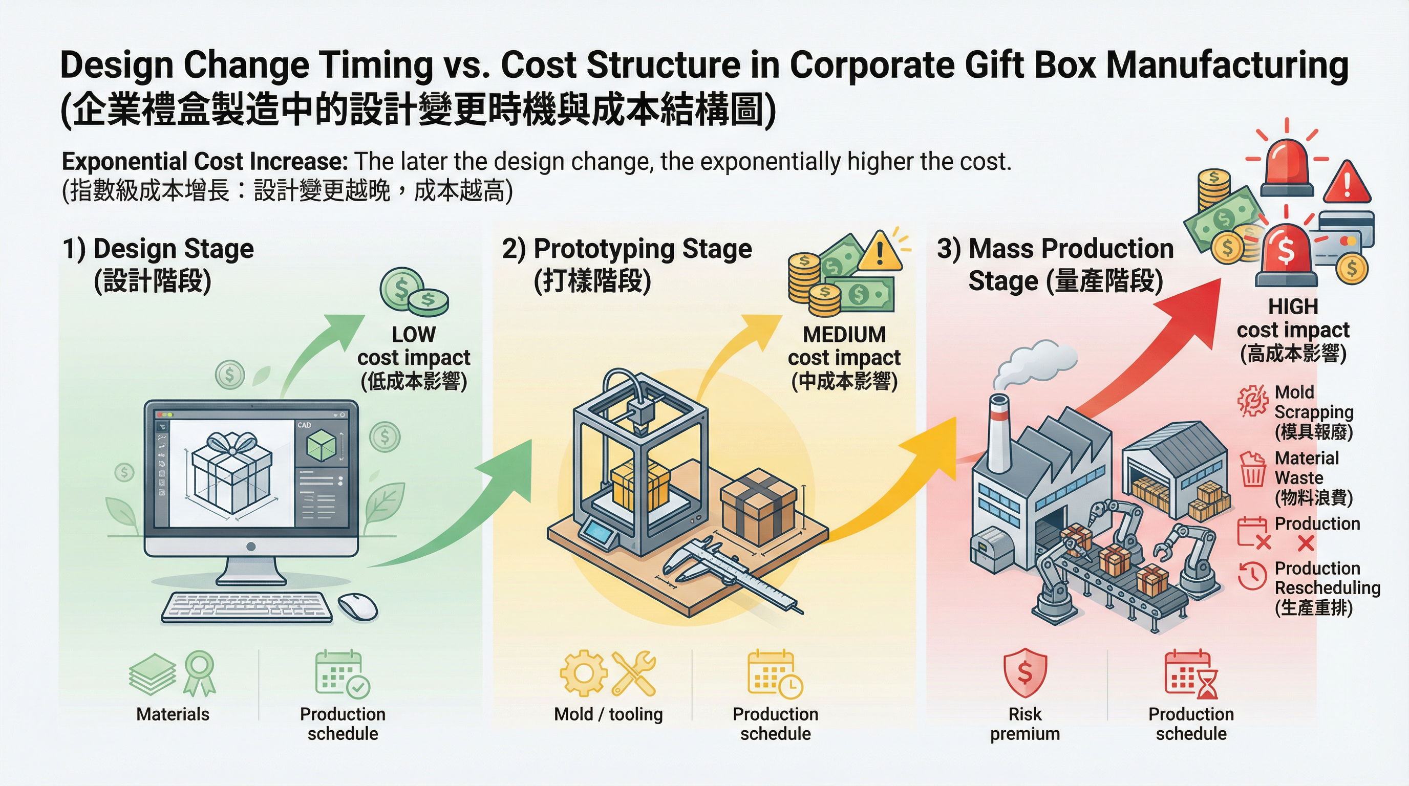 企業禮盒 MOQ 與設計變更的成本連動