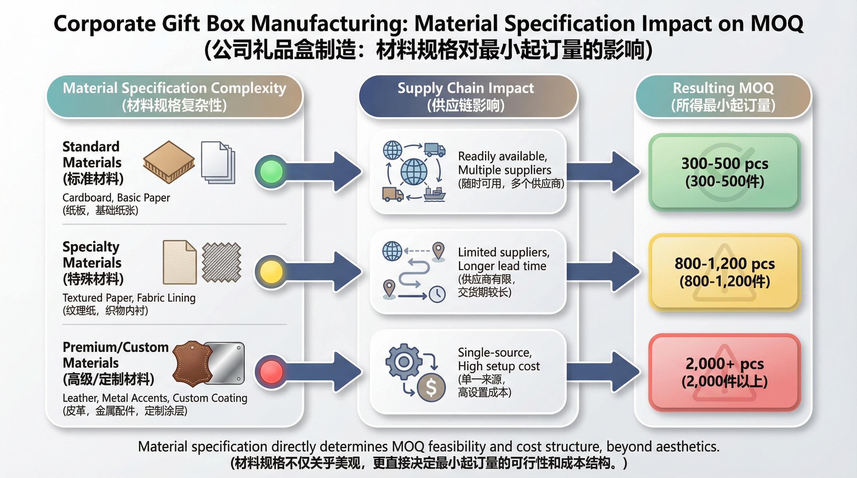 企業禮盒 MOQ 談判失敗的起點：材質規格如何在採購初期就鎖定數量門檻
